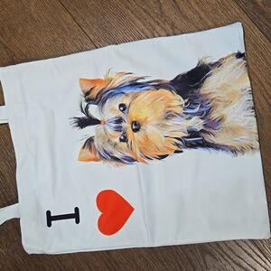 NAOTHECORGI YORKI ART CANVAS TOTE BAG.   #6876